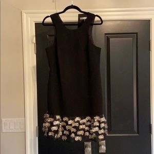 Trina Turk Black Dress with Gold Accents